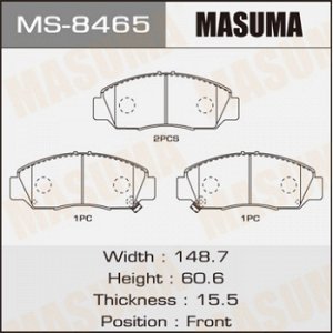 Колодки дисковые MASUMA (1/12) MS-8465