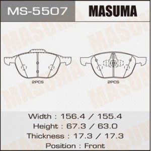 Колодки дисковые MASUMA (1/6) MS-5507