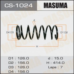 Пружина подвески MASUMA  rear CROWN/ JZS141, JZS143 CS-1024