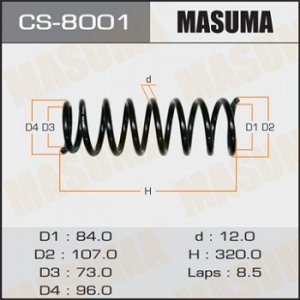 Пружина подвески MASUMA  rear ESCUDO/ TD01W CS-8001