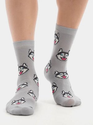 Nature Socks Носки унисекс с принтом праздничные Хаски