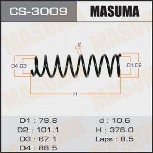 Пружина подвески MASUMA  rear LANCER/ CS5W CS-3009