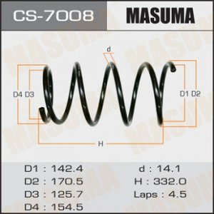Пружина подвески MASUMA  front FORESTER/ SG5 CS-7008