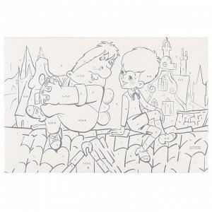 Картина по номерам, 20х30 см, "Малыш и Карлсон", Союзмультфильм