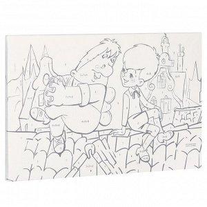 Картина по номерам, 20х30 см, "Малыш и Карлсон", Союзмультфильм