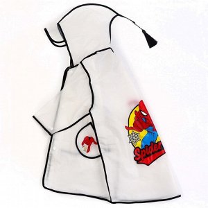 Дождевик детский, размер L, 110-120 см, Человек-паук