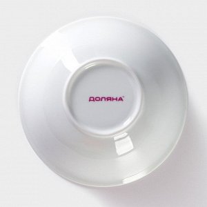 Тарелка керамическая глубокая Доляна «Тигрёнок с грушами», 400 мл, d=15 см, цвет белый