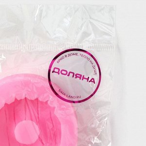 Молд Доляна «Пончик с глазурью», силикон, d=6 см, цвет розовый