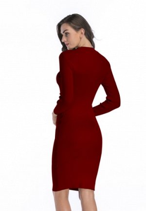 Платье базовое женское красный