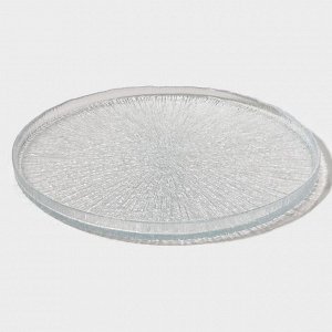 Тарелка стеклянная обеденная с бортиком «Нуук», d=28 см