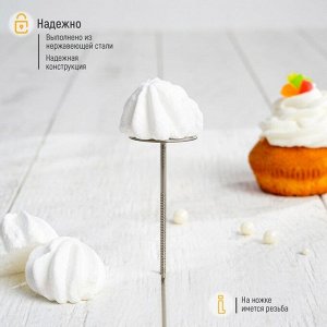 Гвоздь кондитерский, 3.5x7 см, серебристый