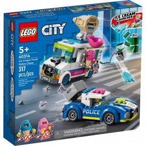 Конструктор LEGO City Погоня полиции за грузовиком с мороженым, 317 деталей, 60314