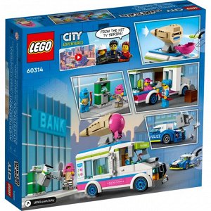 Конструктор LEGO City Погоня полиции за грузовиком с мороженым, 317 деталей, 60314