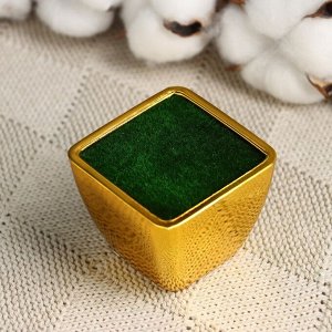 УЦЕНКА Флористическое кашпо «Аксель», с вкладышем из пенопласта, 5.5x5.5x5 см, золотистое