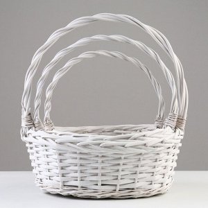 Набор корзин плетеных, 36x28x13/36 см, 31x23x12/31 см, 25x18x10/26 см, 3 шт, ива