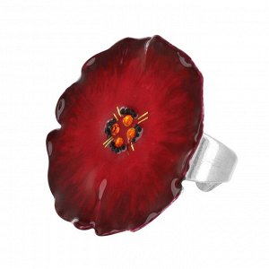 Кольцо TARATATA, Bloom, разъемное, смола, стразы, микрошарики, TT-W23-11431-103 (красный)