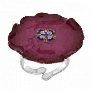 Кольцо TARATATA, Bloom, разъемное, смола, стразы, микрошарики, TT-W23-11431-106 (фиолетовый)