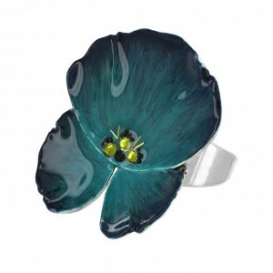 Кольцо TARATATA, Bloom, разъемное, смола, стразы, микрошарики, TT-W23-11432-104 (синий)