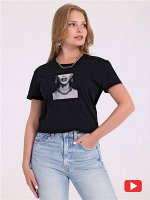 Футболка женская трикотажная с принтом