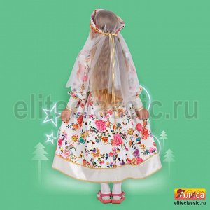 Настенька Костюм в русско-народном стиле, состоит из платья и кокошника, прекрасно подойдёт для масляничных гуляний, празднования Нового года, дня рождения, театральных постановок. Производитель имеет