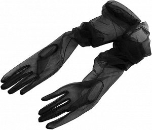 Перчатки длинные черные "Вуаль ZERO LONG"