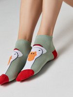 Носки женские новогодние укороченные