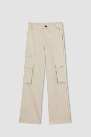 Прямые брюки с высокой талией и карманами-карго Cargo Fit