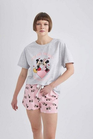 Пижамный комплект с короткими рукавами Fall in Love Disney «Микки и Минни»