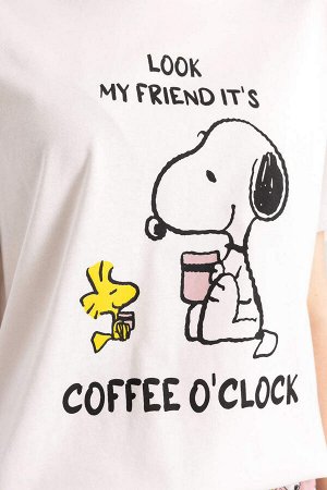 Пижамный комплект с короткими рукавами Fall in Love Snoopy стандартного кроя