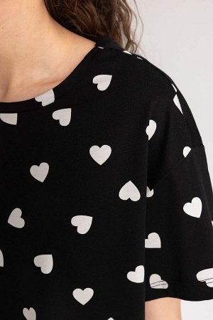 Пижамный комплект Fall in Love стандартного кроя с короткими рукавами из двух предметов