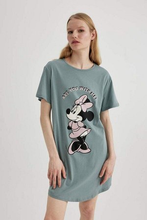 Ночная рубашка Fall in Love Disney с Микки и Минни с круглым вырезом и короткими рукавами