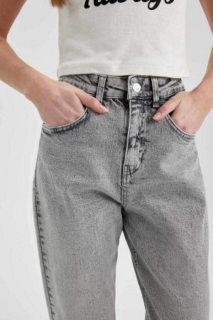 Lina Comfort Mom Fit Высокая удобная посадка Легкие узкие джинсовые брюки длиной до щиколотки