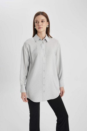 Рубашка-туника с длинными рукавами Relax Fit