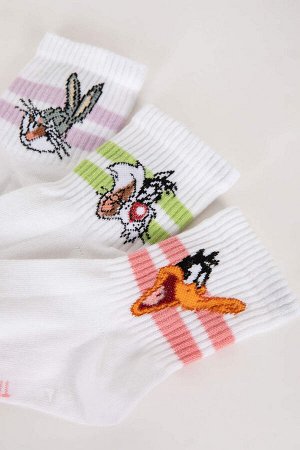 Женские хлопковые носки из трех предметов Looney Tunes
