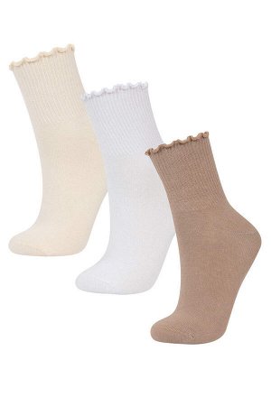 Женские носки из трех предметов из хлопка