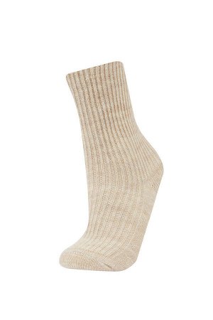 DEFACTO Женские зимние носки из двух предметов с вышивкой в виде плюшевого мишки