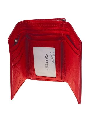 Женский кошелек с фермуаром из искусственной кожи, цвет красный