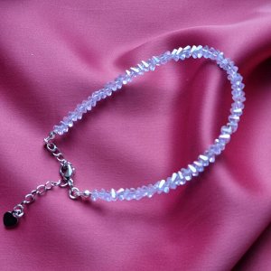 Браслет из алмазного стекла фиолетовый / сверкающий браслет фиолетовый