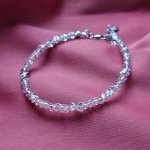 Браслет из алмазного стекла белый мульти / сверкающий браслет белый мульти