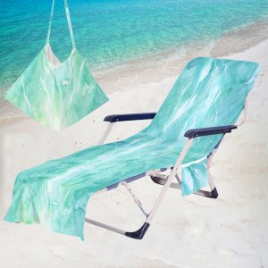 Накидка на пляжный стул, цвет зеленый, принт "Небо"