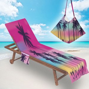 Накидка на пляжный стул, принт "Пальмы"