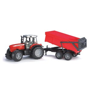 Трактор Massey Ferguson 7480 с прицепом-самосвалом