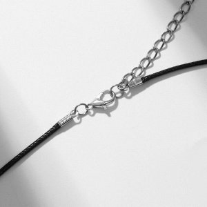 Кулон мужской «Паук», цвет чернёное серебро на чёрном шнурке, 40 см