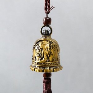 Колокольчик металл "Головы слонов на колоколе" 4х4х31 см
