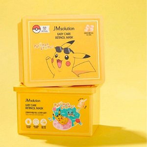 Набор восстанавливающих  масок для лица с ретинолом Easy Care Retinol Mask Pokemon Mask