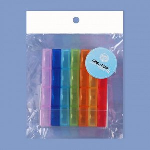 Таблетница-органайзер «Неделька», 7 контейнеров по 4 секции, 8,5 × 7 × 4 см, разноцветная