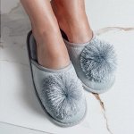 Тапочки Arya Женский с Помпонами Riana Серый-