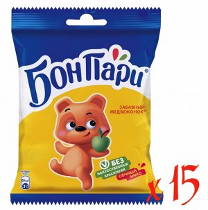 БОН ПАРИ®. Забавный медвежонок®. Мармелад жевательный фигурный со вкусом фруктов, 15х75г