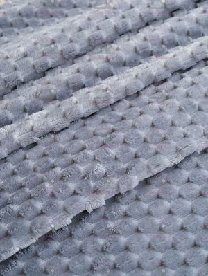 Швейный цех "Маруся" Плед из Велсофта Двуспальный Волна Серый 180*200 см