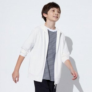 UNIQLO - сетчатая кофточка AIRism с защитой от УФ лучей - 00 WHITE